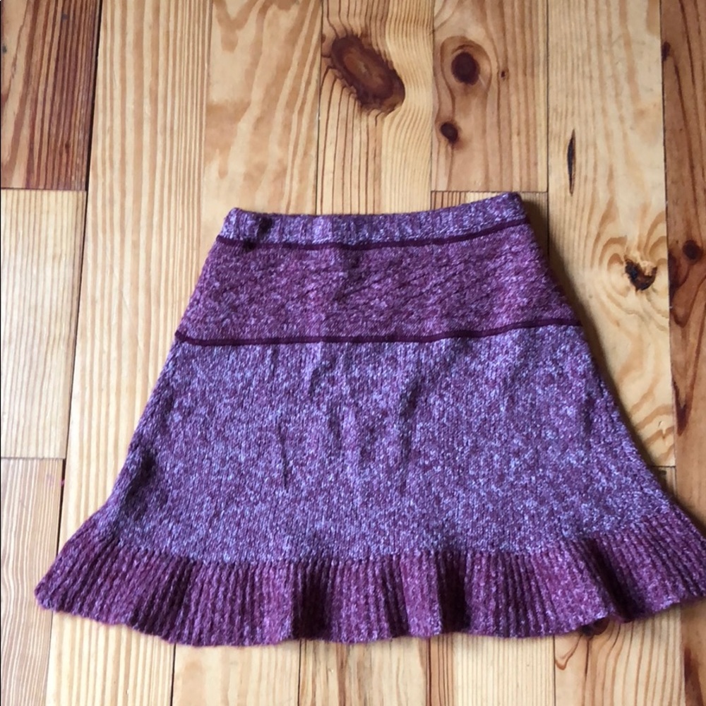 Prana purple wool skirt